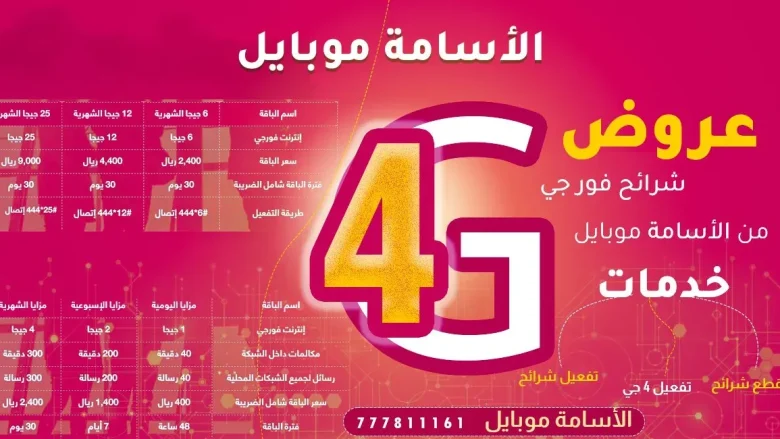 اسعار الانترنت في اليمن 2025 يمن نت الدخول على حساب يمن نت دي اس ال 4 جي 4G اسعار الانترنت في اليمن 2025 يمن نت الدخول على حساب يمن نت دي اس ال 4 جي 4G | alyemenalghad.news