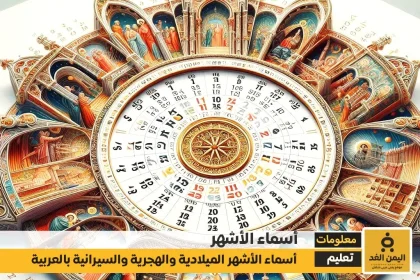 أسماء الأشهر بالعربي معانيها وأصولها الأشهر الميلادية والهجرية
