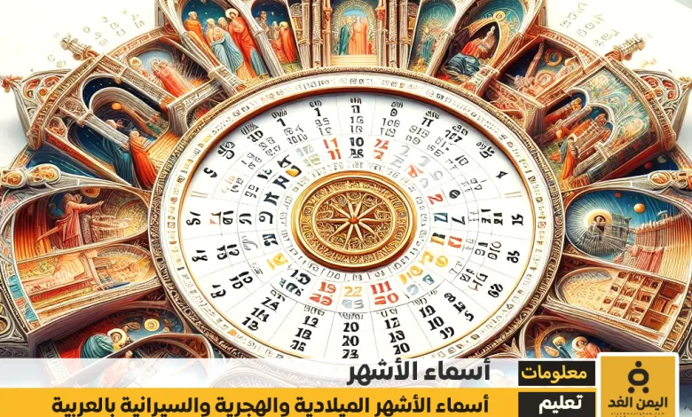 أسماء الأشهر بالعربي معانيها وأصولها الأشهر الميلادية والهجرية