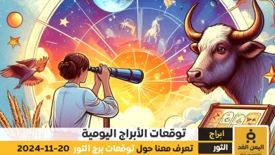 توقعات برج الثور 20 نوفمبر 2024 حظك اليوم للثور 20-11-2024