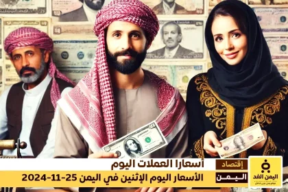 سعر الصرف في اليمن 25-11-2024 أسعار صرف الريال اليمني مقابل الدولار والريال السعودي اليوم الاثنين 25-11-2024