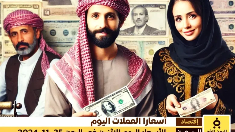 سعر الصرف في اليمن 25-11-2024 أسعار صرف الريال اليمني مقابل الدولار والريال السعودي اليوم الاثنين 25-11-2024 سعر الصرف في اليمن 25-11-2024 أسعار صرف الريال اليمني مقابل الدولار والريال السعودي اليوم الاثنين 25-11-2024