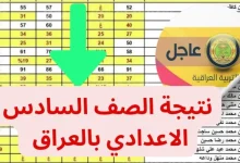 نتائج السادس الإعدادي الدور الثالث