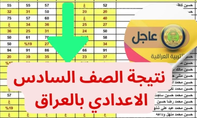 نتائج السادس الإعدادي الدور الثالث