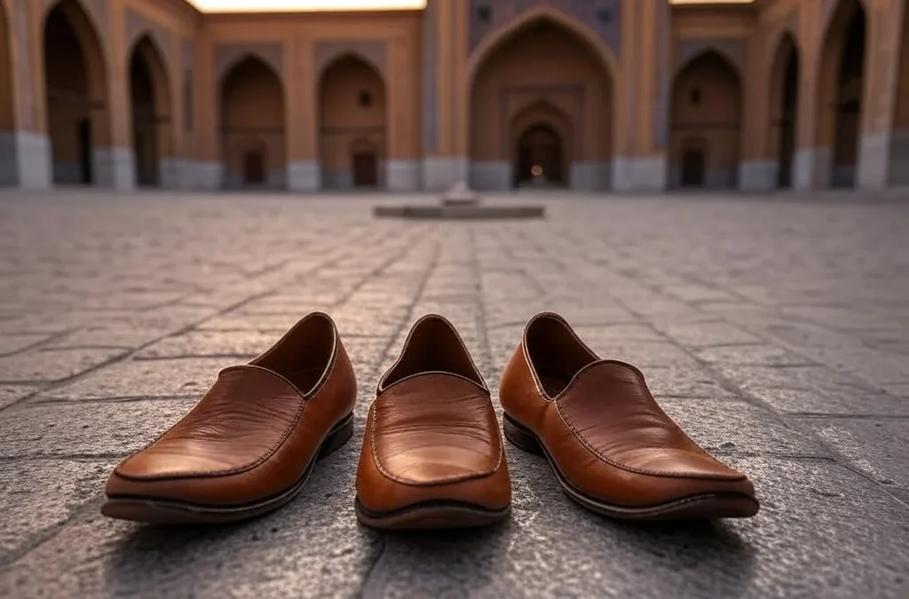 رؤية الحذاء في المسجد