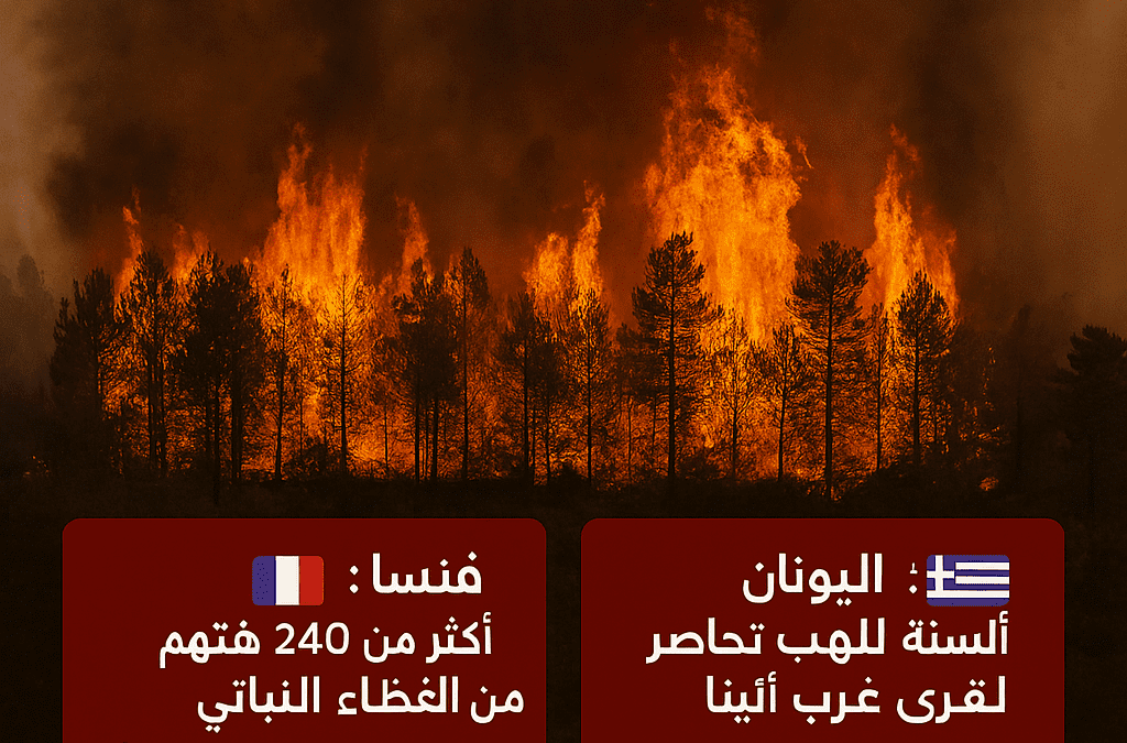 حرائق غابات في جنوب فرنسا واليونان
