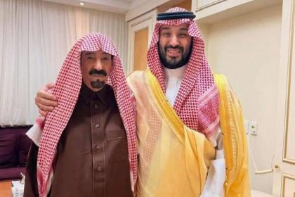 ولي العهد يزور الشيخ بدر بن هزاع