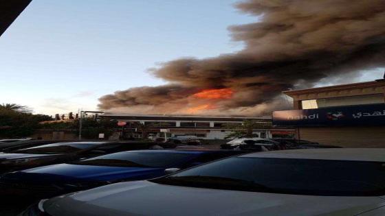 صور حريق جده اليوم الأحد 13 شعبان 1439هـ في مركز حماده