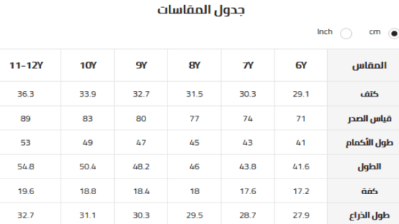 مقاس 110 للاطفال كم يلبس شي ان